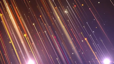 Gold dust particles fly in slow motion in the air lingering slowly Stock Footage 280329507