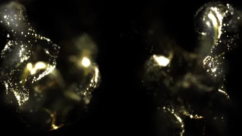 Gold dust particles glitter dust Animation Explode Sparkle fast energy flyi.. Stock Footage 250999544