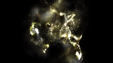 Gold dust particles glitter dust Animation Explode Sparkle fast energy flyi.. Stock Footage 250999765