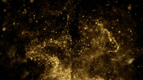 Gold dust particles glitter dust Animation Explode Sparkle fast energy flyi.. Stockbeeldmateriaal 262207558