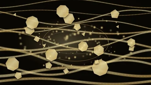 Gold Dust Particles Loop - Flickering Black Glitter Backdrop Vidéo 344032469