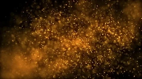 Gold Dust - Rotating Golden Cloud Stock Footage 72494942