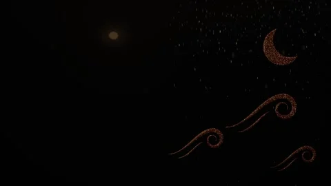 Gold Dust Waves Maki-e Lacquer Art Reveal Animation Video stock 347010991