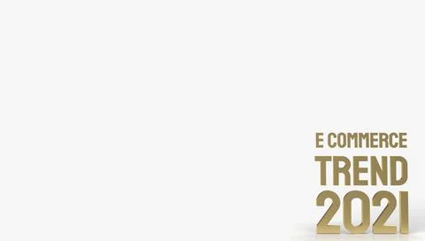 The gold e commerce on white background for online marketing 3d rendering. Illustrazione stock