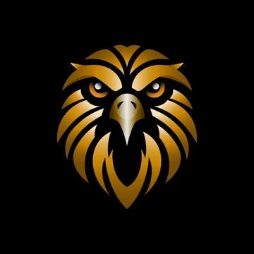 Gold Eagle Logo Art Vector Illustration Stock Illustration