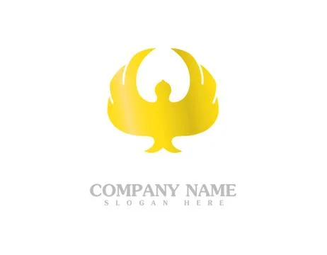 Gold eagle logo Stock Illustration
