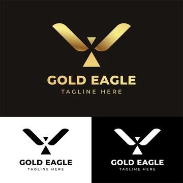 Gold Eagle Logo Stock Illustration