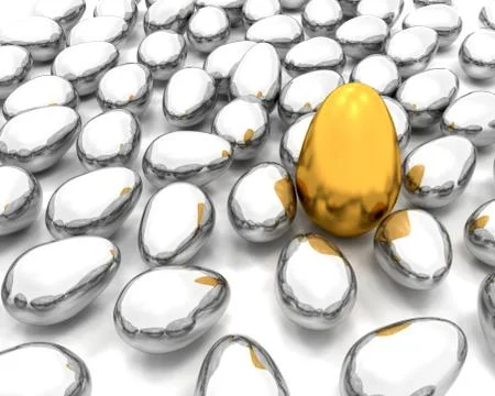 Gold Easter egg Stock Illustration