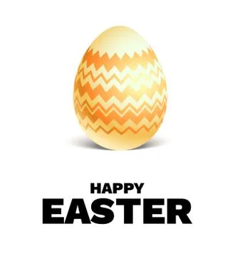 Gold Easter egg Stock Illustration
