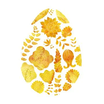 Gold Easter egg in Illustrazione stock