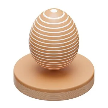 Gold egg podium easter 3d illustration Stock Illustration