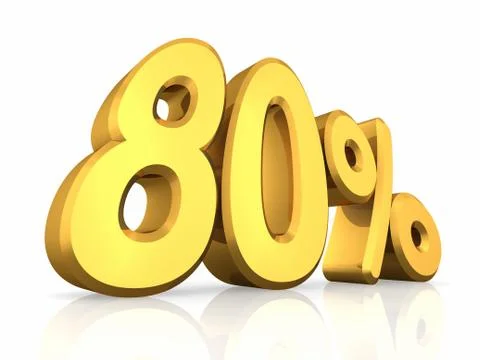 Gold eighty percent Stock Illustration