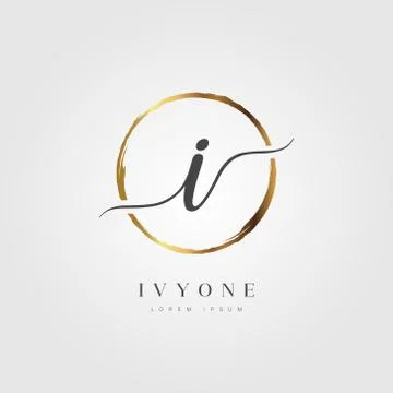 Gold Elegant Initial Letter Type I Stock Illustration