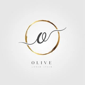 Gold Elegant Initial Letter Type O Stock Illustration