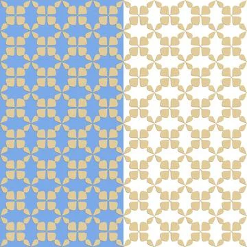 Gold elegant ornamental seamless pattern. Geometrical shape with shadow backdrop Stock Illustration