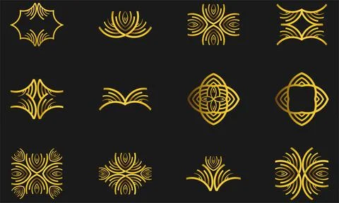 Gold element 35 Stock Illustration