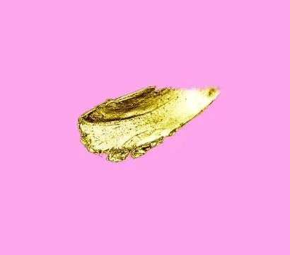 Gold element on a pink background 3D image Stock Illustration
