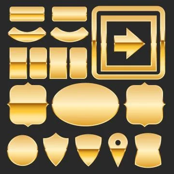 Gold elements Stockillustratie