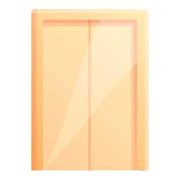 Gold elevator icon, cartoon style Stock Illustration