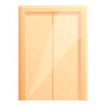 Gold elevator icon, cartoon style Stock Illustration