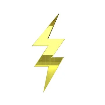 Gold energy icon - 3D render Stock Illustration