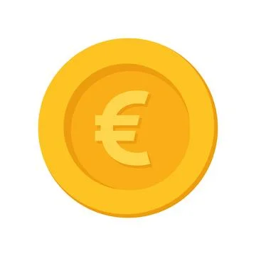 Gold Euro Coins Stack Vector Illustration for Finance and Business Concept Stock Illustration