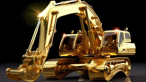 Gold Excavator  Stock Footage 243601004
