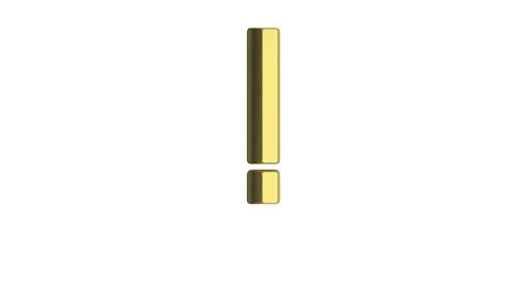 Gold Exclamation Mark 스톡 동영상 80378691