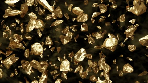 Gold Explosion with Bullet Time Animation Stock Footage 154651046
