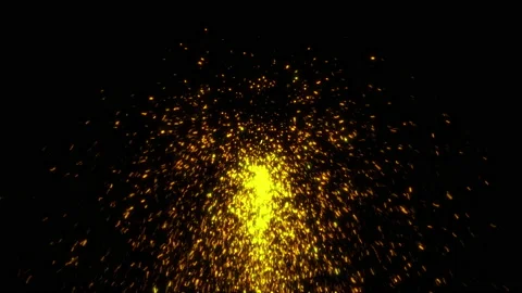 Gold Explosion effect. Festive Isolated on black background. Stock Footage 230494576