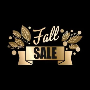 Gold fall design Stock Illustration