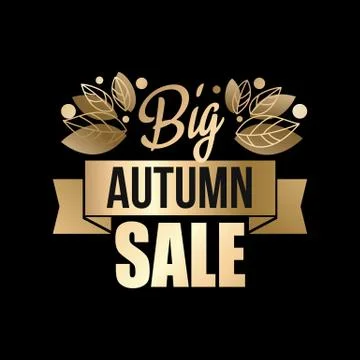 Gold fall design Illustrazione stock