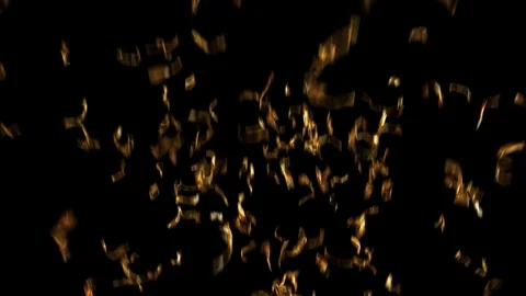 Gold Falling Confetti Explosion with Alpha Channel. For parties, ceremonies Видео 125144327