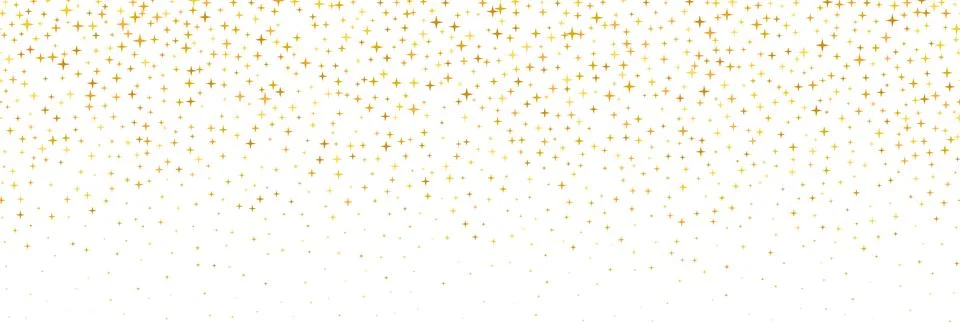 Gold falling down confetti background. Repeated golden dotted glitter pattern Stock Illustration