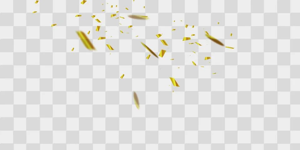 Gold falling down confetti background. Repeated golden dotted glitter pattern Stock Illustration