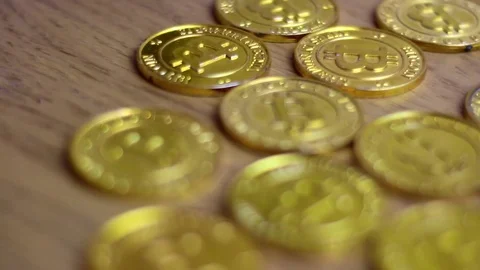 Gold feather coin Stock Footage 81668638