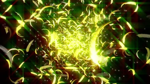Gold feather particle glow loop animation Vídeo Stock 146575996