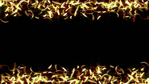 Gold feather particle glow loop animation Video stock 146576273