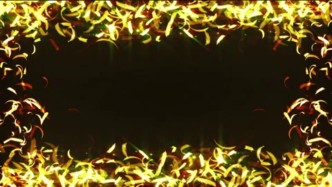 Gold feather particle glow loop animation Stockbeeldmateriaal 146576308