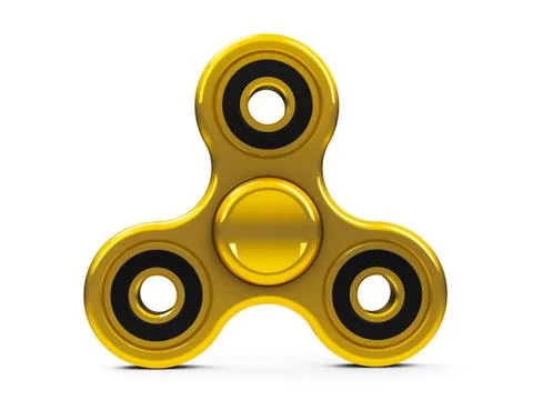 Gold fidget spinner Illustrazione stock