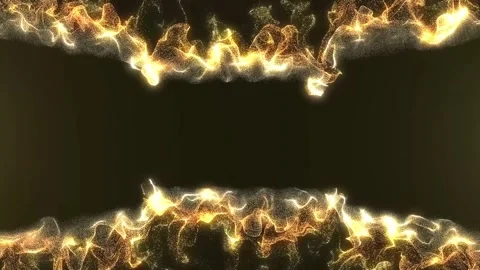 Gold Fire Frame Abstract Background Stock Footage 311532423