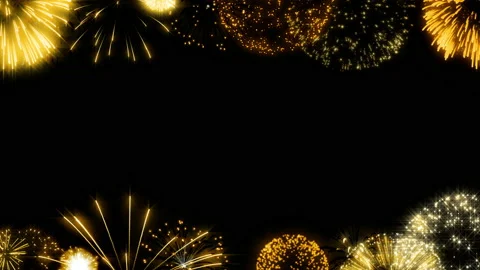 Gold fire works particle effect animation Stock-Footage 207927659
