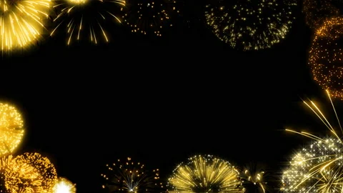 Gold fire works particle effect animation Stock-Footage 207927728