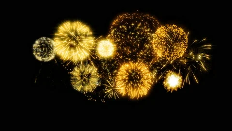 Gold fire works particle effect animation Stock-Footage 207929930