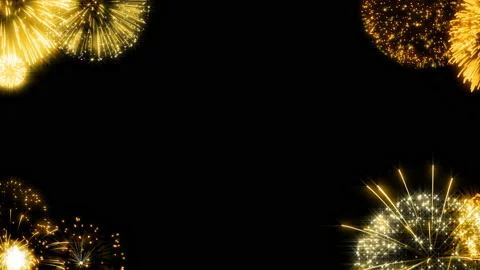 Gold fire works particle effect animation Stock-Footage 207930108