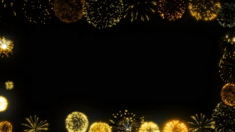 Gold fire works particle effect animation Stock-Footage 207935011