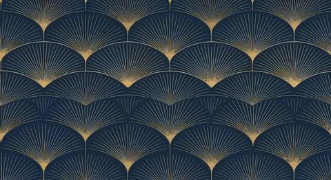 Gold fireworks pattern on dark blue background Stock Illustration