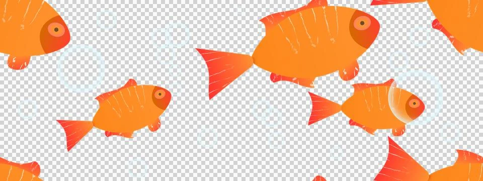 Gold Fish Pattern Stock Illustration