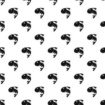 Gold fish pattern seamless vector Stock Illustration