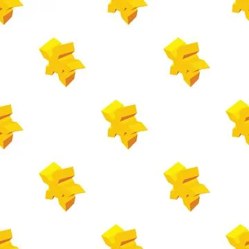 Gold five-pointed star pattern seamless vector Illustrazione stock